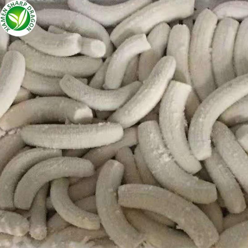 Surface Color and Frost on Frozen Whole Bananas Frozen whole bananas showing differences in frost and surface color